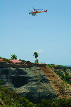 Stabilization works on the cliff supporting Fort Oranje