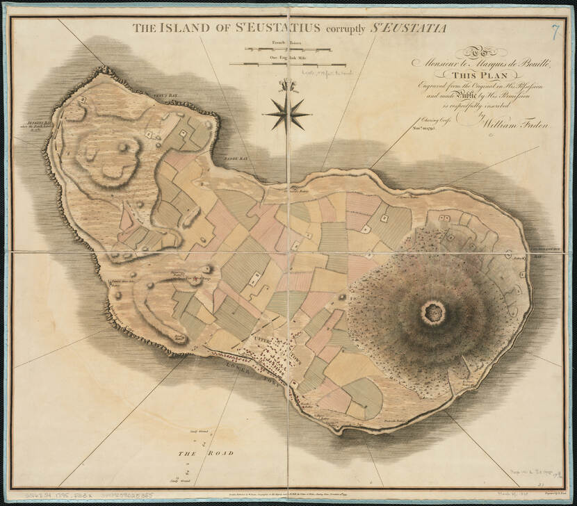 Old map of St. Eustatius by Faden, 1795