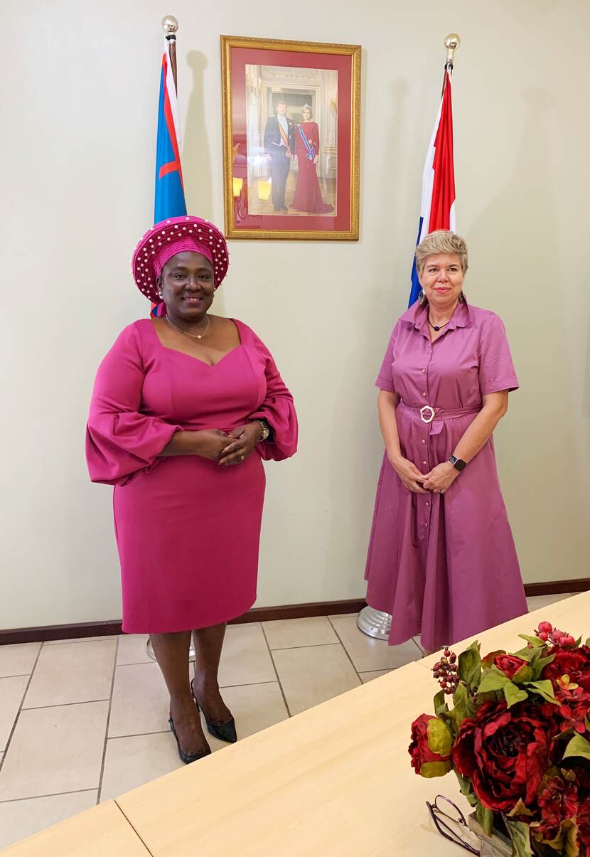 Government commissioner Alida Francis and deputy government commissionar Claudia Toet
