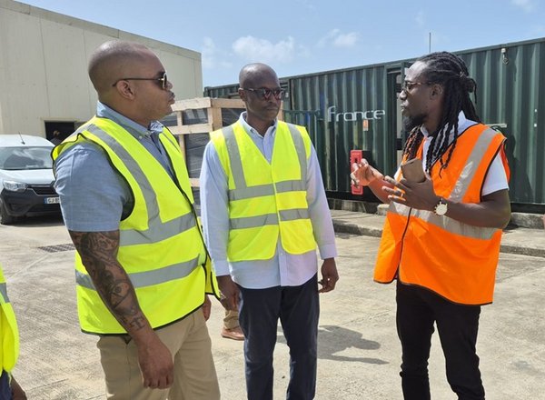 Image of Commissioner Merkman at Waste Plant